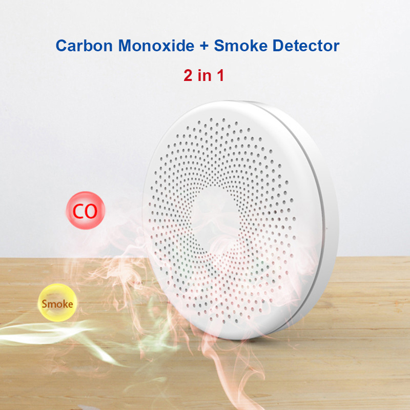 2 in 1 Version WiFi Tuya Smart - Smoke Detector Interconnected ulasan dan harga