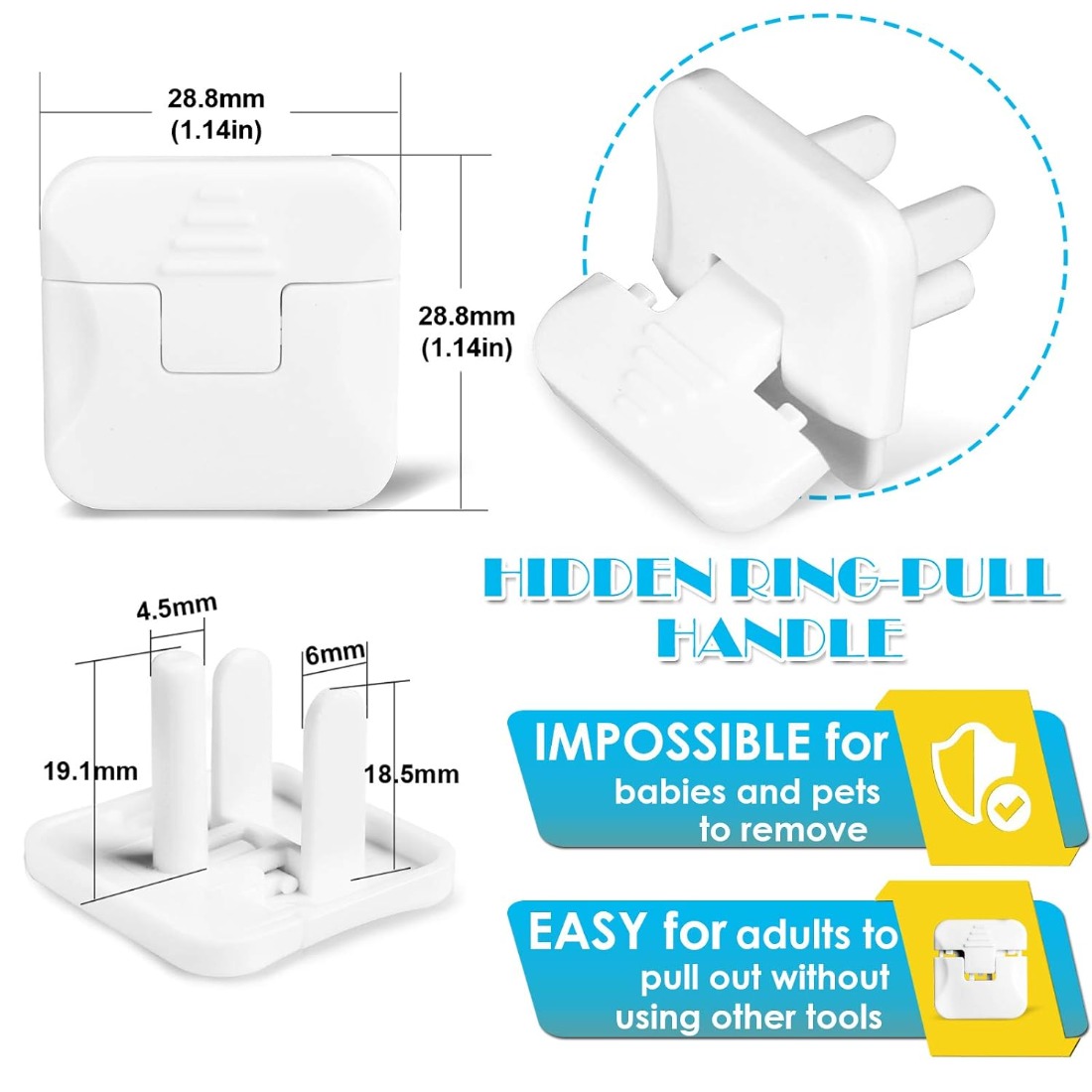 38 Pcs White Plastic Childproo - Outlet Cover Baby ulasan dan harga