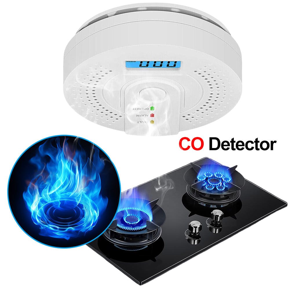 Digital Carbon Monoxide Detect - Smoke Detector Interconnected ulasan dan harga