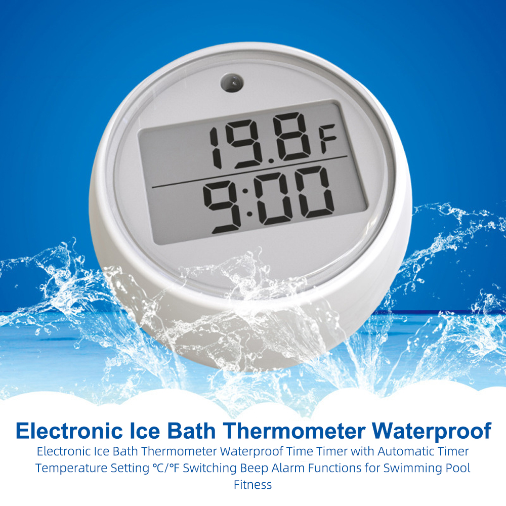 1PC Ice Bath Thermometer with  - Pool Alarm Float ulasan dan harga