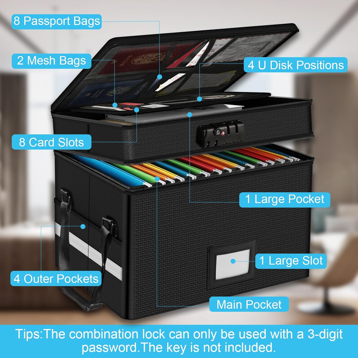 Fireproof Document Box with Lo - Fire Safe Document ulasan dan harga