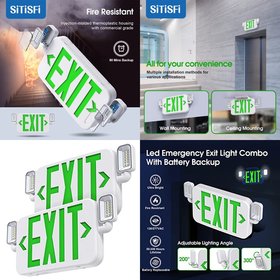 Led Combo Emergency Exit Sign  - Emergency Exit Sign ulasan dan harga