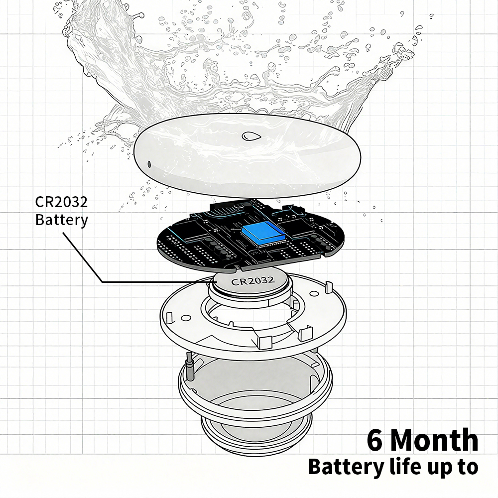 Tuya Zigbee Leakage Sensor LED - Water Alarm Sensor ulasan dan harga