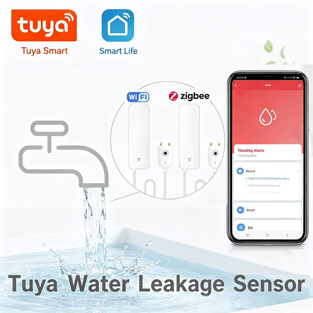 ZigBee WiFi Water Leak Sensor  - Water Alarm Sensor ulasan dan harga