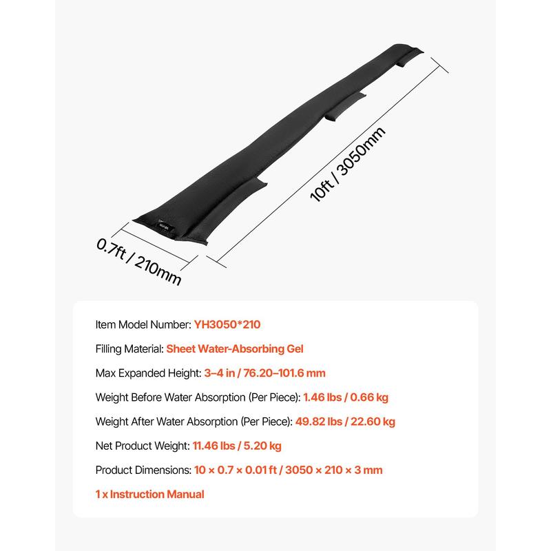 Flood Barrier, 8 Pack, 10 x 0. - Flood Barrier Bag ulasan dan harga