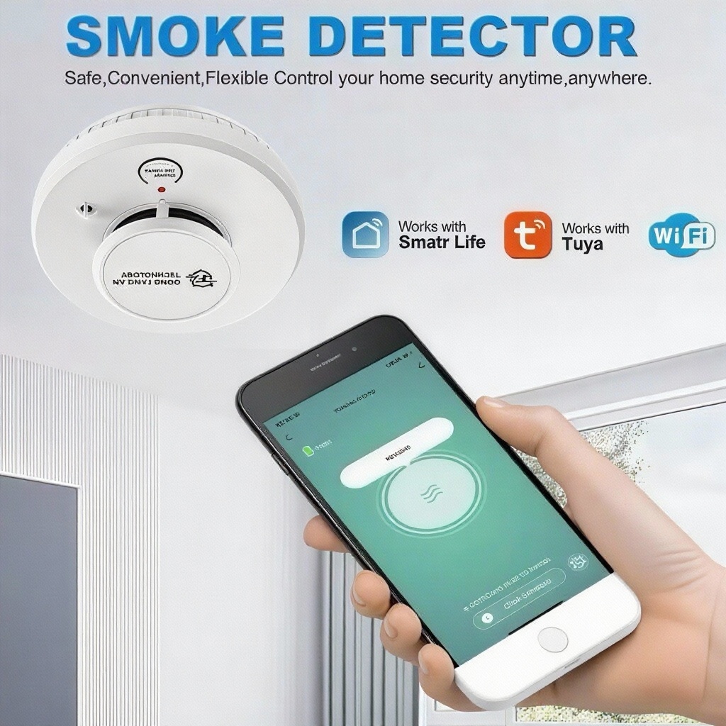 DFA Wifi Smoke Detector 2 in1  - Smoke Detector Interconnected ulasan dan harga