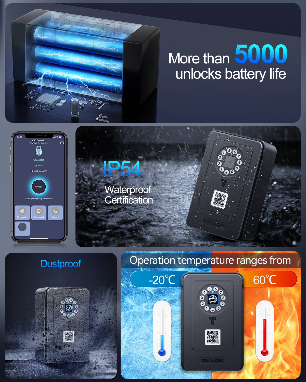 Wireless Smart lock Box Blueto - Lockbox Key Secure ulasan dan harga