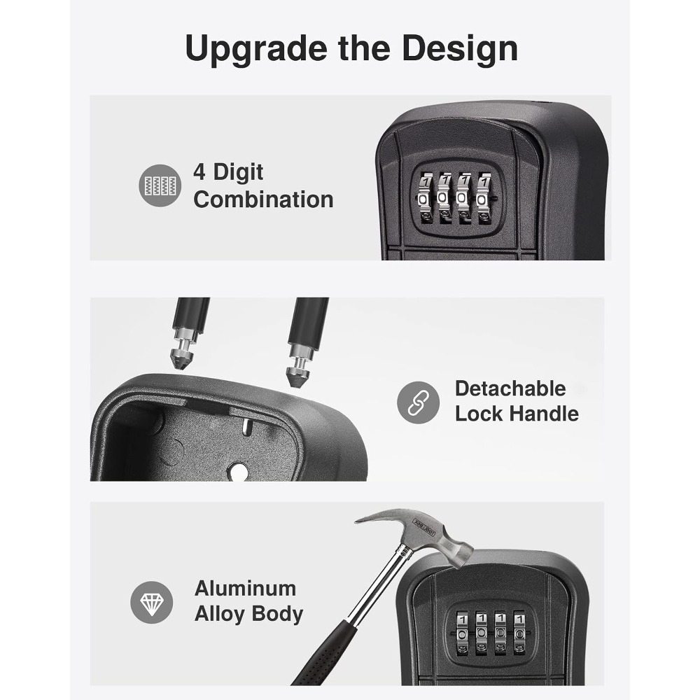 Key Lock Box, Portable Combina - Lockbox Key Secure ulasan dan harga