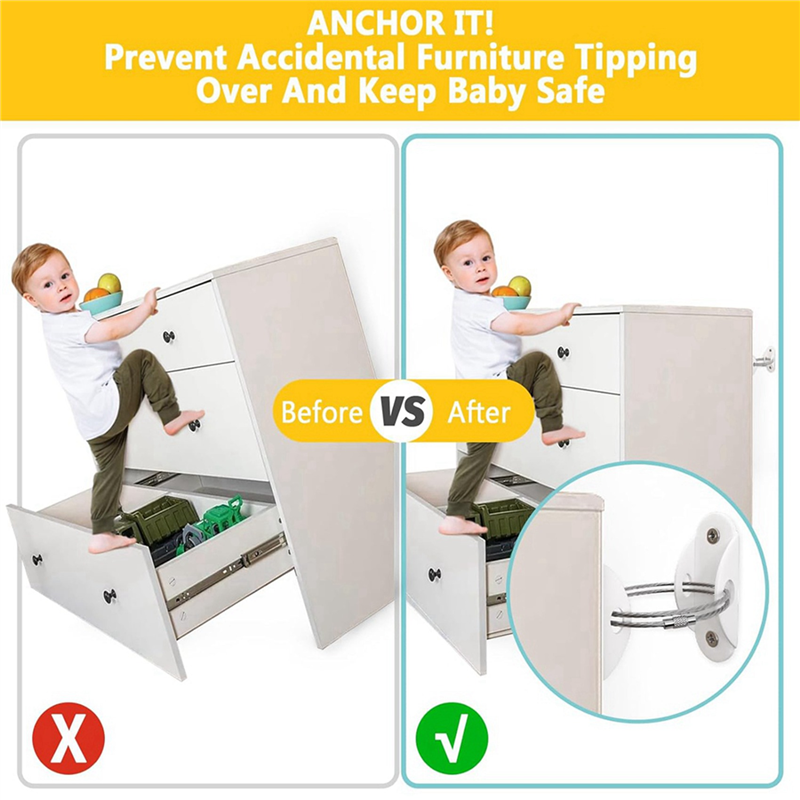 【B07R】Furniture Anchors (12 Pa - Earthquake Anchor Strap ulasan dan harga