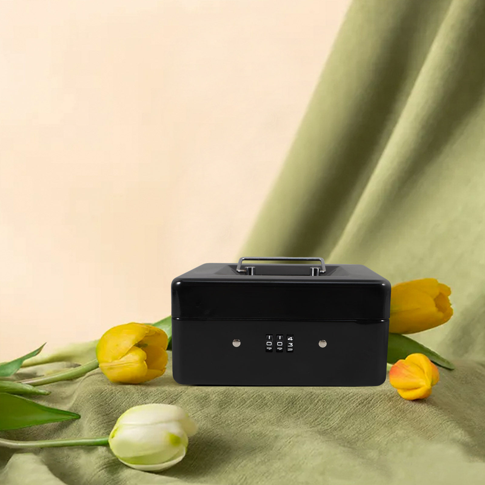 Small Lockable Steel Cash Box  - Lockbox Key Secure ulasan dan harga
