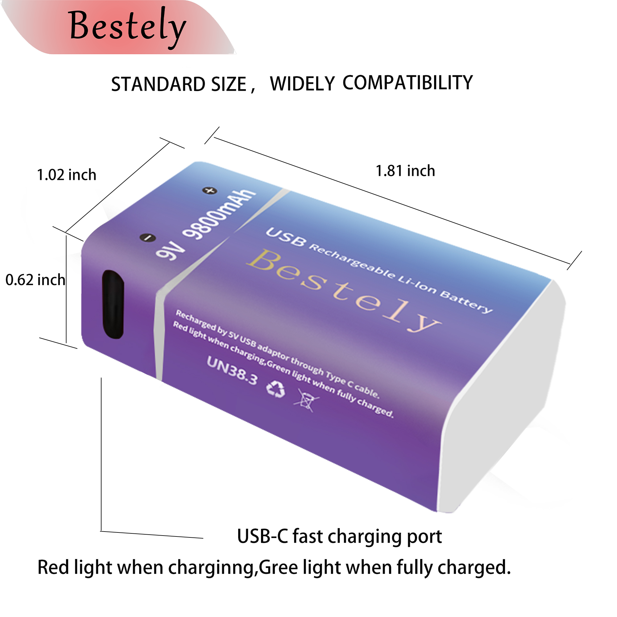 New 9V Rechargeable Li-ion Bat - Smoke Detector Interconnected ulasan dan harga
