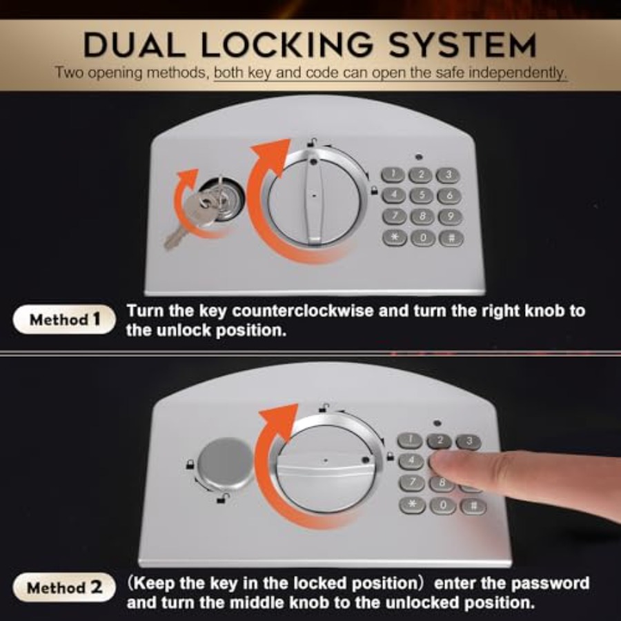 Portable Metal Safe Box with D - Fire Safe Document ulasan dan harga