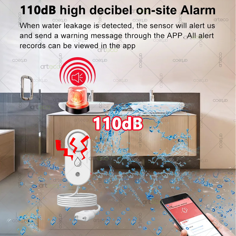 Zigbee Water Leakage Sensor Fl - Water Alarm Sensor ulasan dan harga