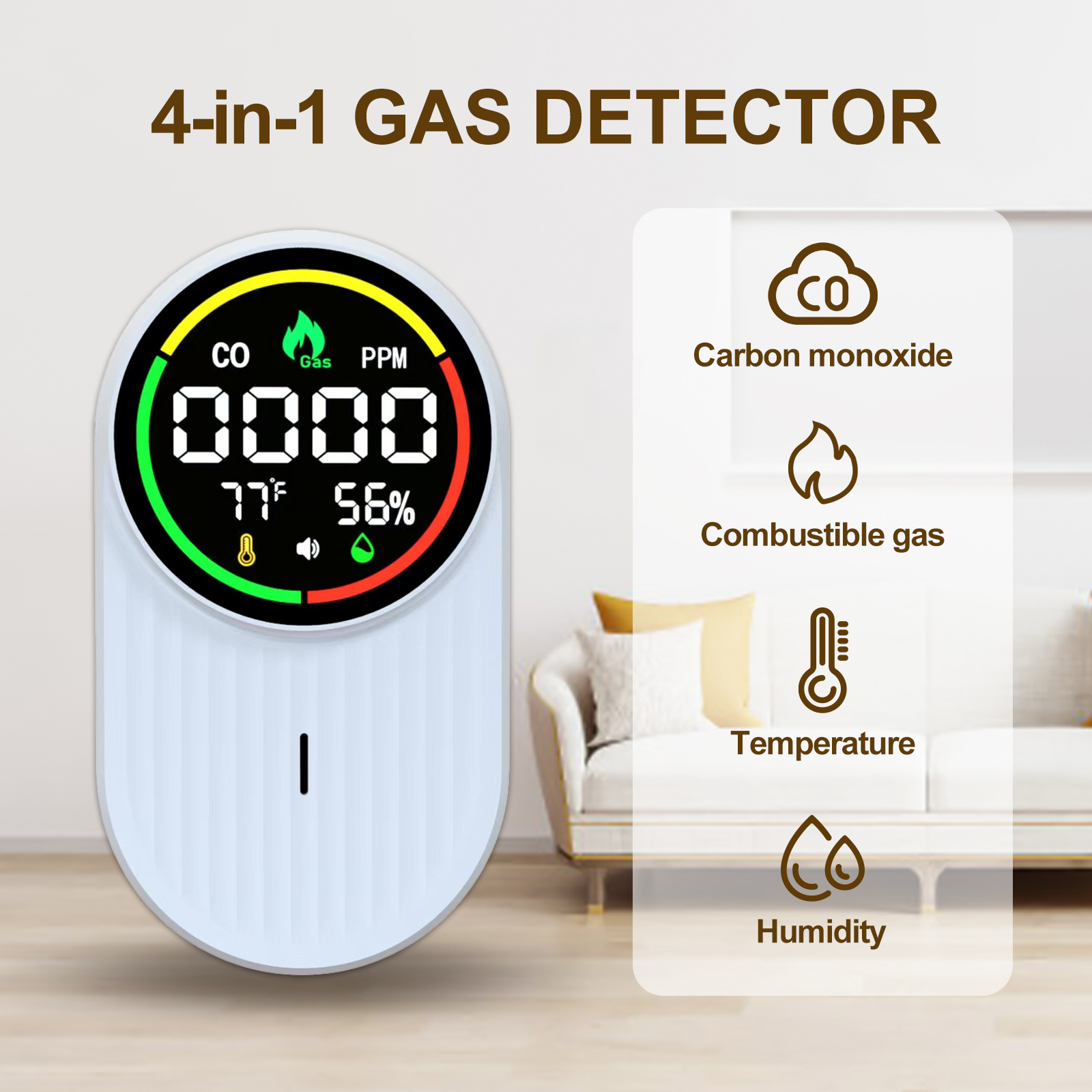 Carbon Monoxide Detector RV CO - Co Detector Plug ulasan dan harga