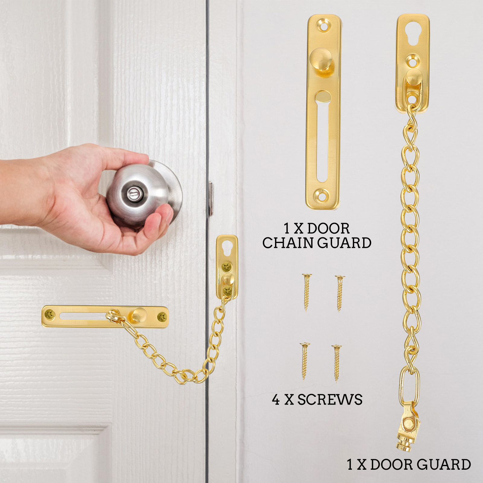 1Set Premium Stainless Steel D - Security Chain Door ulasan dan harga