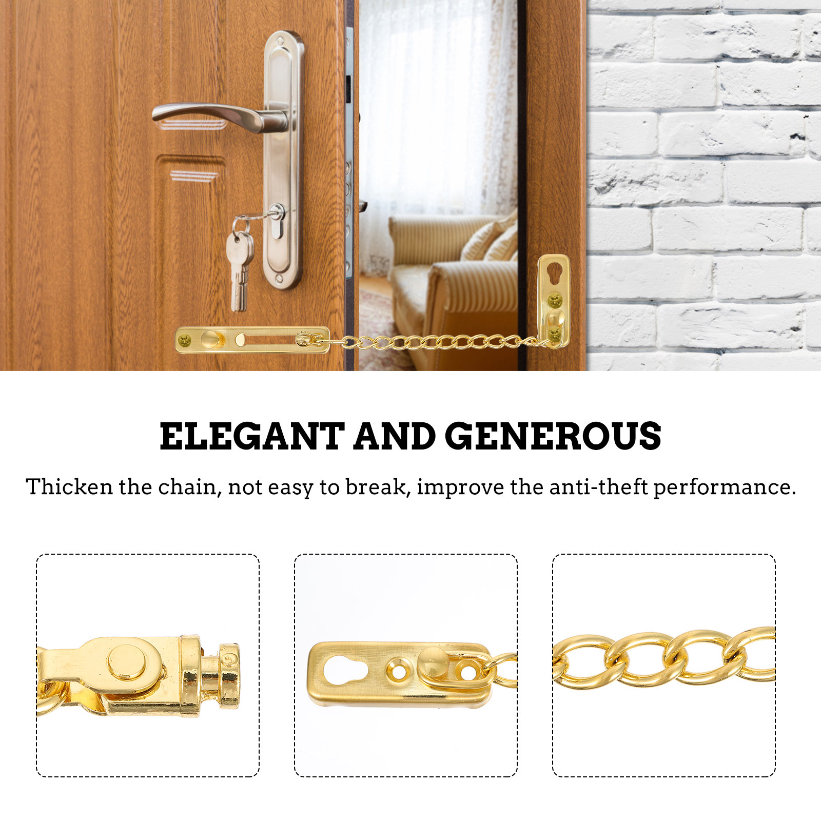 1Set Premium Stainless Steel D - Security Chain Door ulasan dan harga