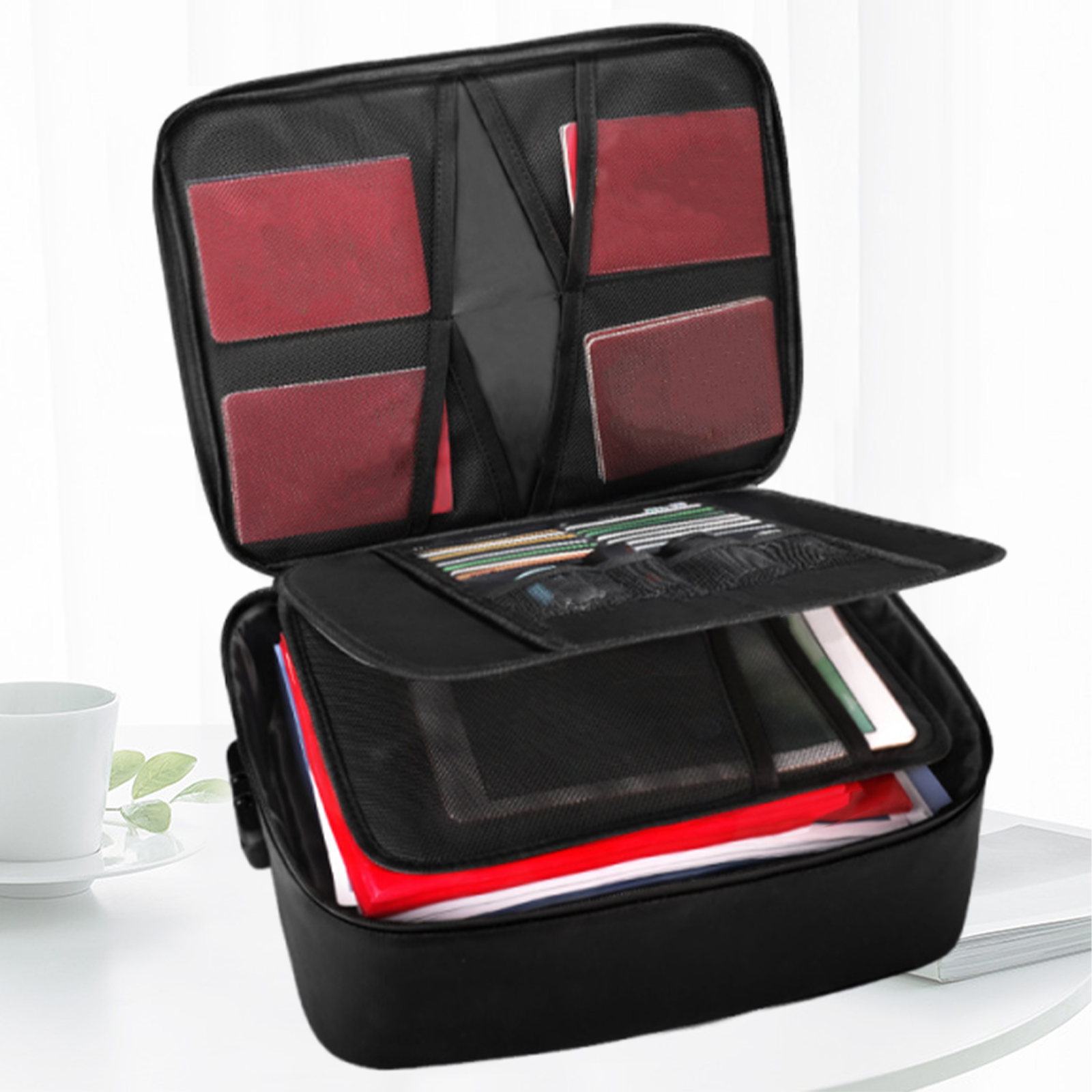 Fireproof Document Bag with Lo - Fire Safe Document ulasan dan harga